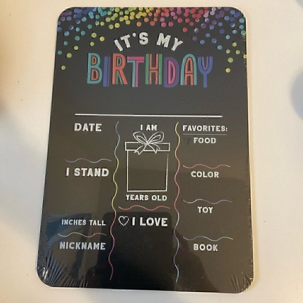 Personalized Birthday Chalkboard Sign NWT